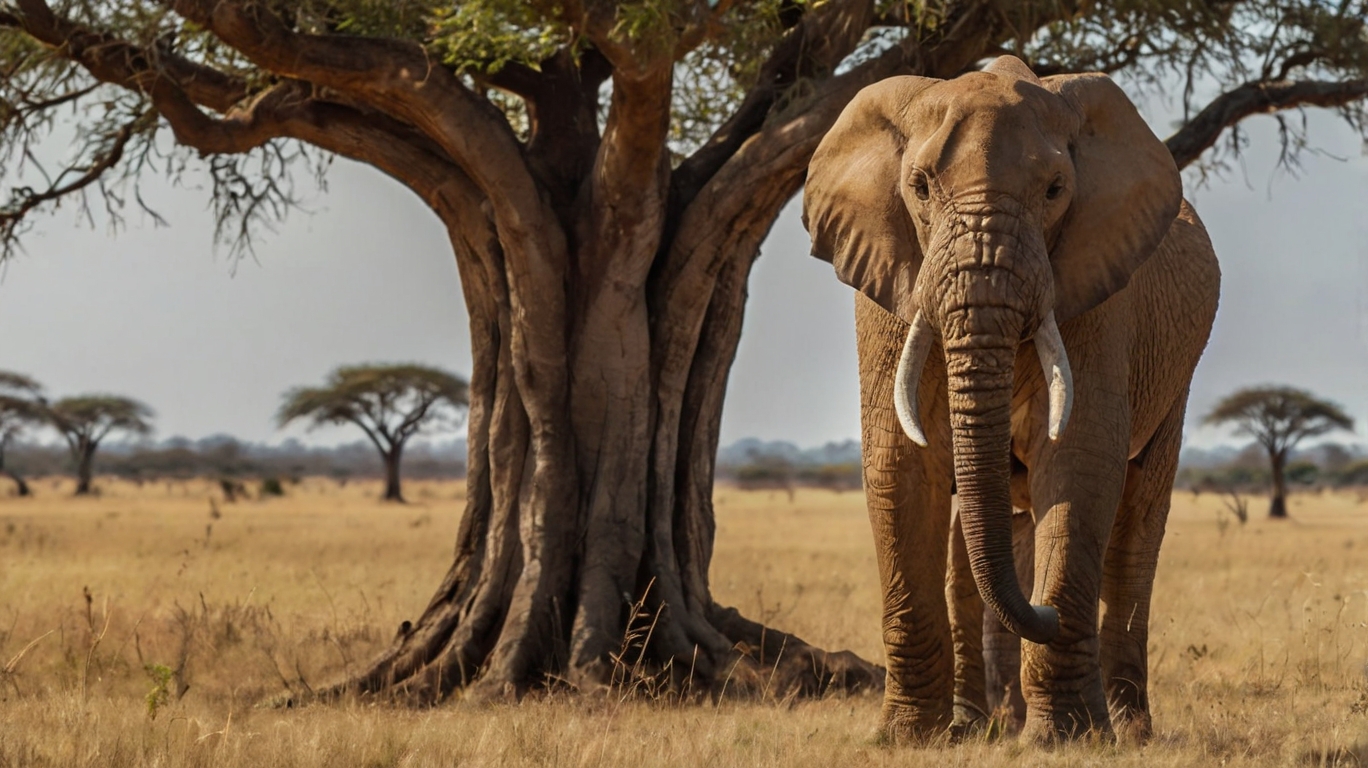 Leonardo Kino XL crie a imagem de um grande bab na savana afri 3 - A resiliência do Baobá